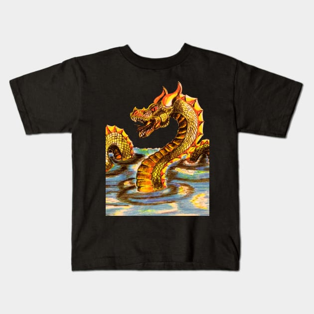 Hand-drawn Dragon Kids T-Shirt by MGRCLimon